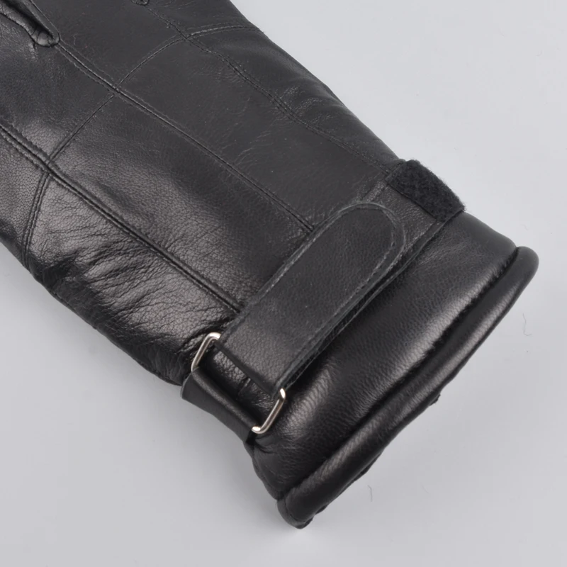 Hot Sale Men sheepskin gloves genuine leather glove for men winter Outdoor warm fur thickening thermal patchwork | Аксессуары для