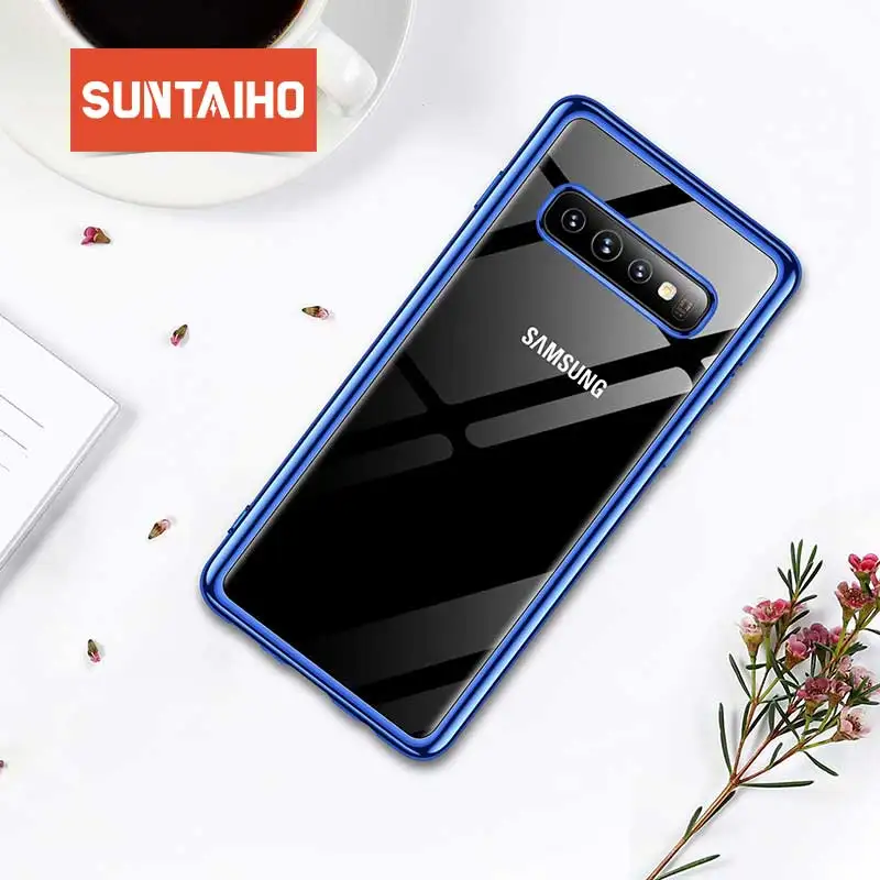 Suntaiho для Samsung S10 чехол мягкий TPU samsung plus задняя крышка galaxy s8 s9 s10 PLUS note8 Роскошный
