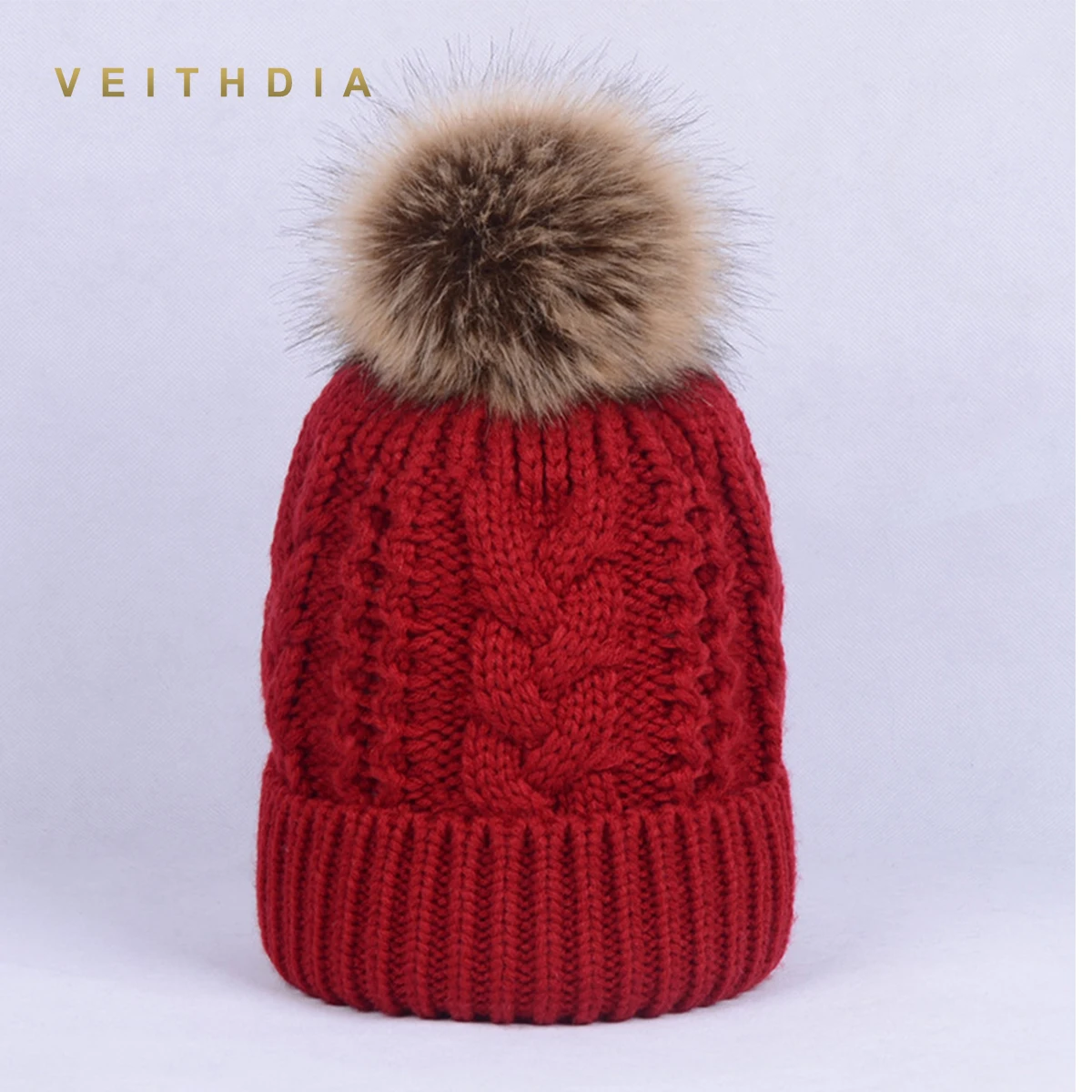 VEITHDIA 2019 женские шапки с бархатным флисом внутри облегающие зимние 8 пейсли для