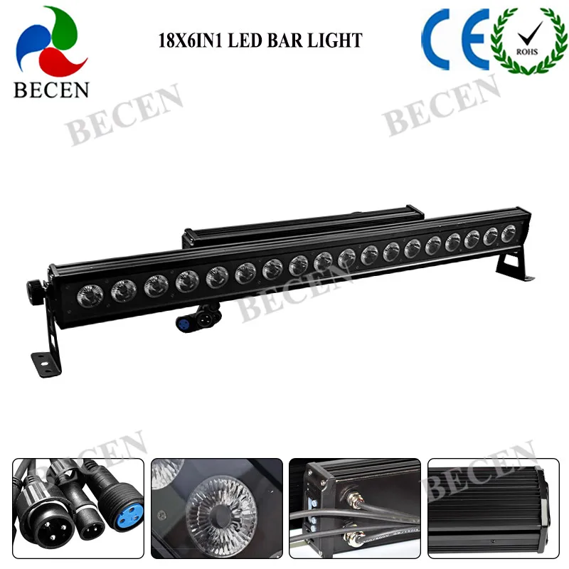 BECEN 1-10 шт. IP65 18x18 Вт 6 в 1 Пиксельная панель светодиодное настенное освещение