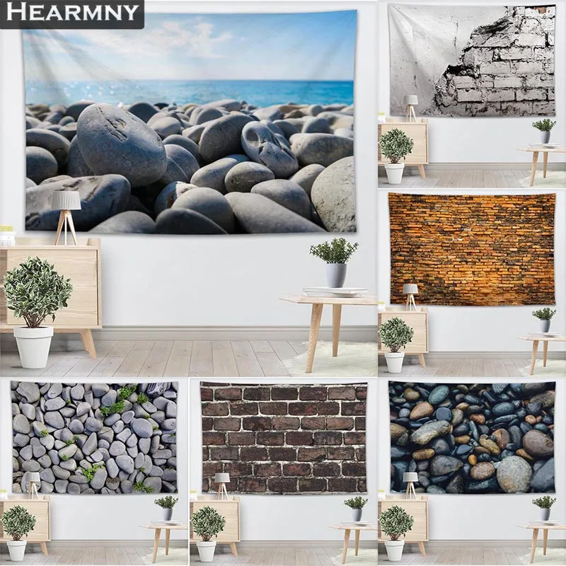 

Custom Stone Background Fabric Valance Tapestry Wall Hanging Bedroom Living Room Blanket Yoga Beach Towel Tablecloth