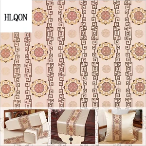HLQON top grade yarn dyed brocade jacquard sofa fabric for dress women cloths tissue patchwork suit sofa pillows curtain