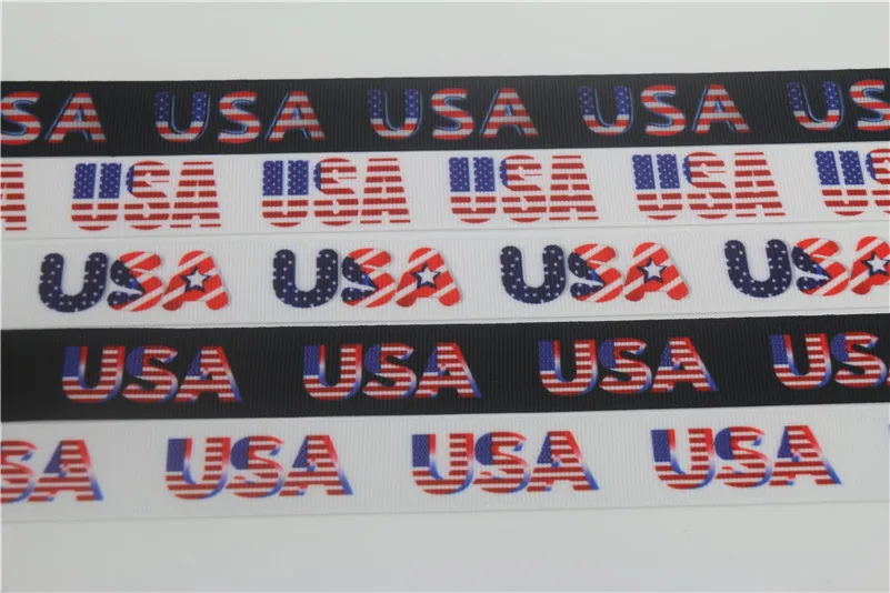 DHK 50 ярдов США Печатный grosgrain ленточный аксессуар украшение для волос Оптовая