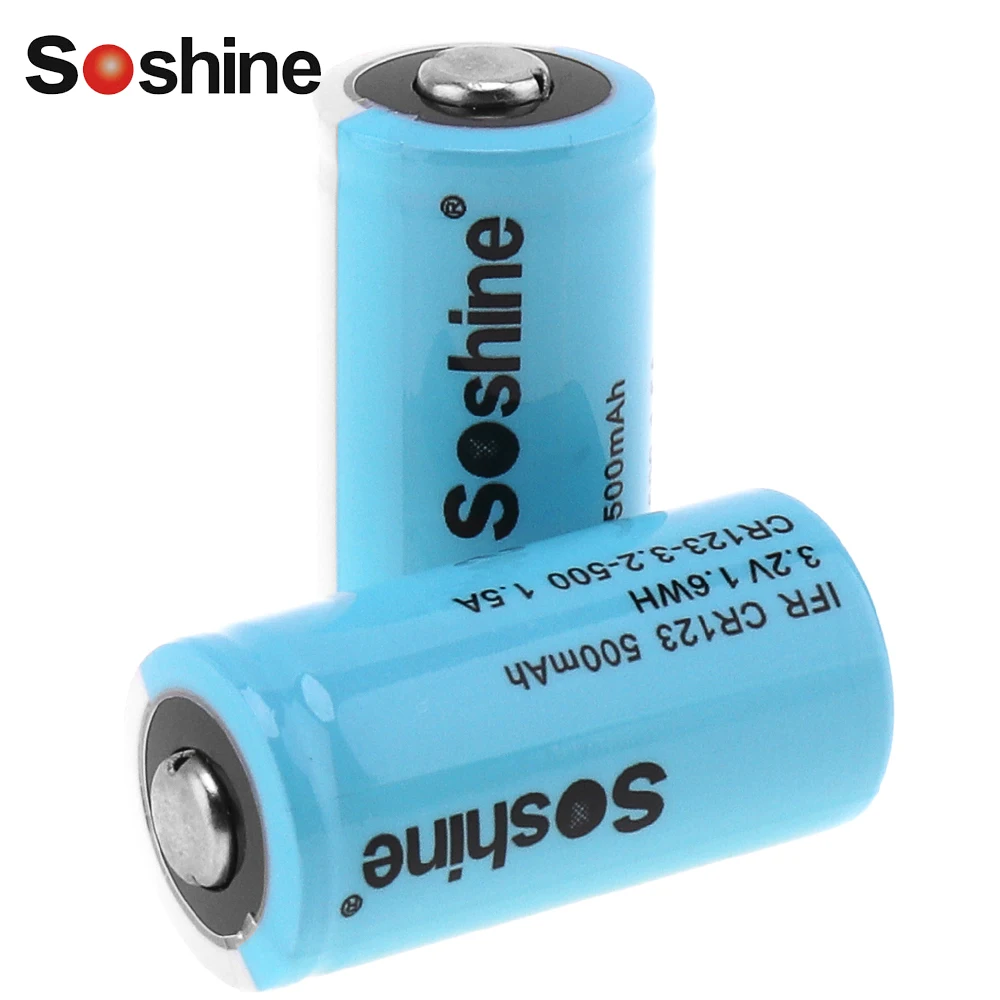 2 шт./лот IFR CR123 батарея 3 V 500mAh LiFePO4 аккумуляторная с низким саморазрядом для