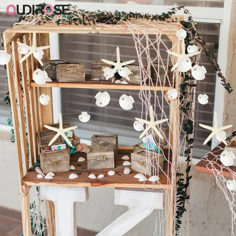 Marine Style Mermaid Starfish Shell Flags Wedding Decorations Birthday Party DIY Romantic Room Valentine's Gift Supplies | Дом и сад