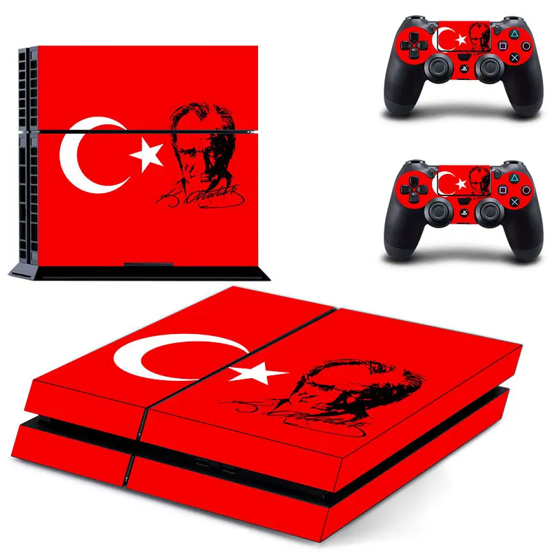 Наклейка на консоль Sony PlayStation 4 и 2 контроллера PS4 | Электроника