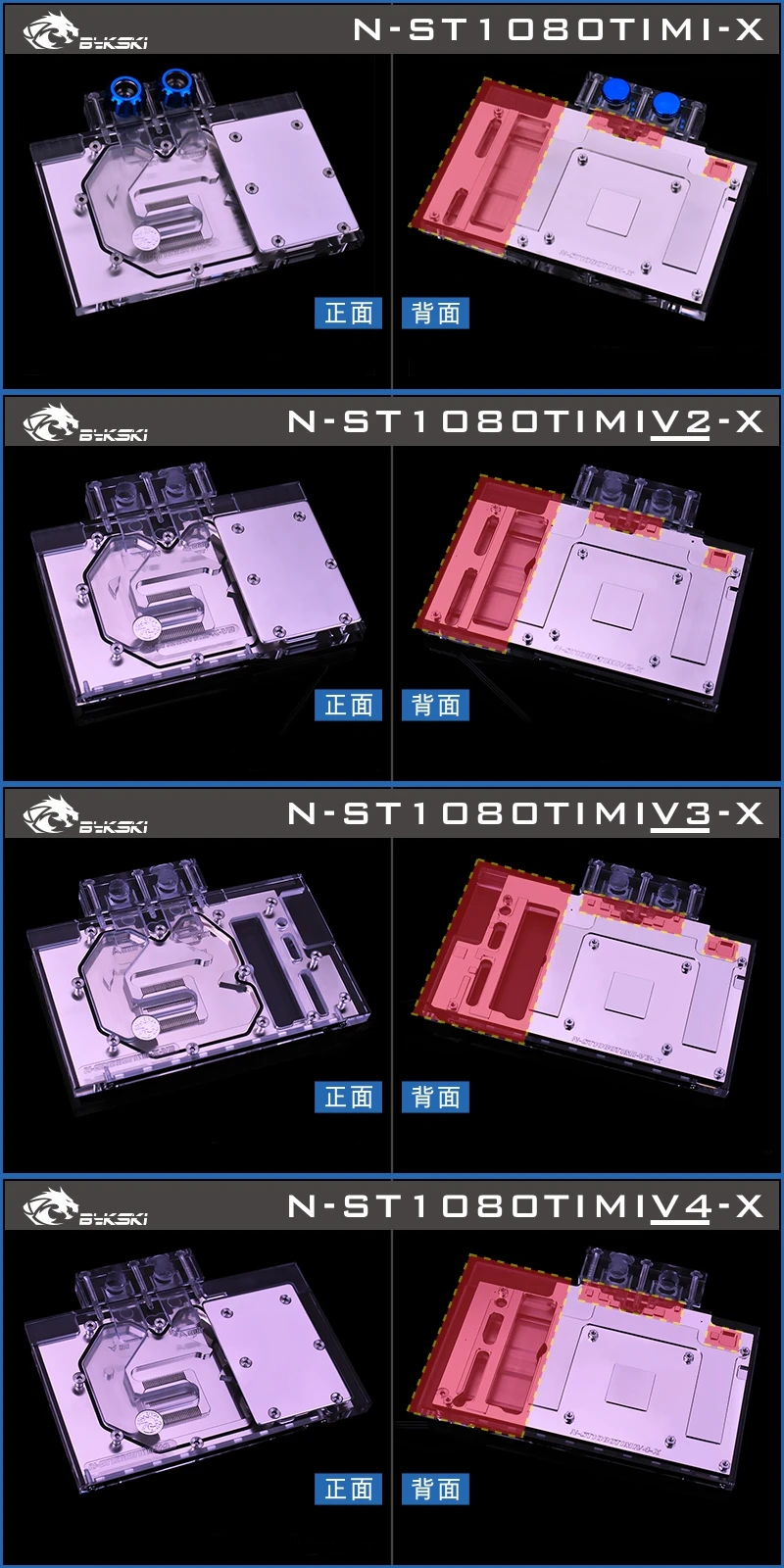 Bykski GPU водяной блок для ZOTAC Geforce GTX 1080Ti MINI, 4 серии, 12v 4pin, 5v 3pin световой коллектор, N-ST1080TIMI/V2/V3/V4-X