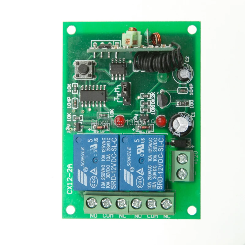DC12V 2CH 10A RF беспроводной пульт дистанционного управления Переключатель teleswitch с 3