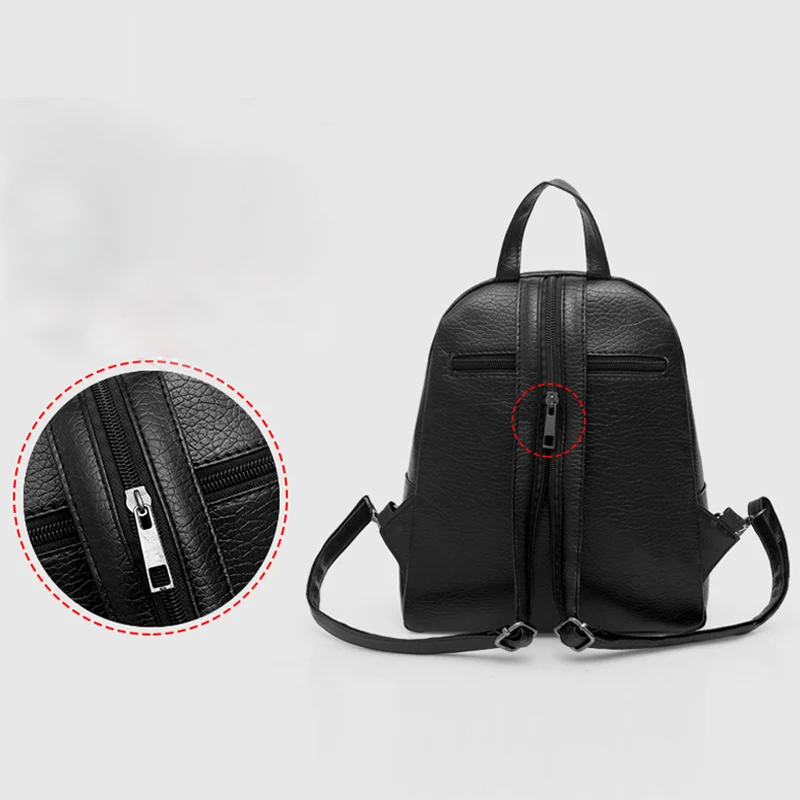 

3Pcs Women Bags Set Girls PU Leather School Bags Shoulder Bag Purse Card Bag Set Vogue
