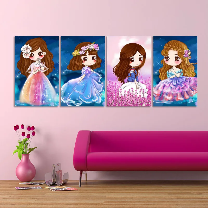 DIY 5D Sale Diamond Embroidery Mosaic Flower Fairy Rainbow Girl Full Painting Cross Stitch 3D Decoration | Дом и сад