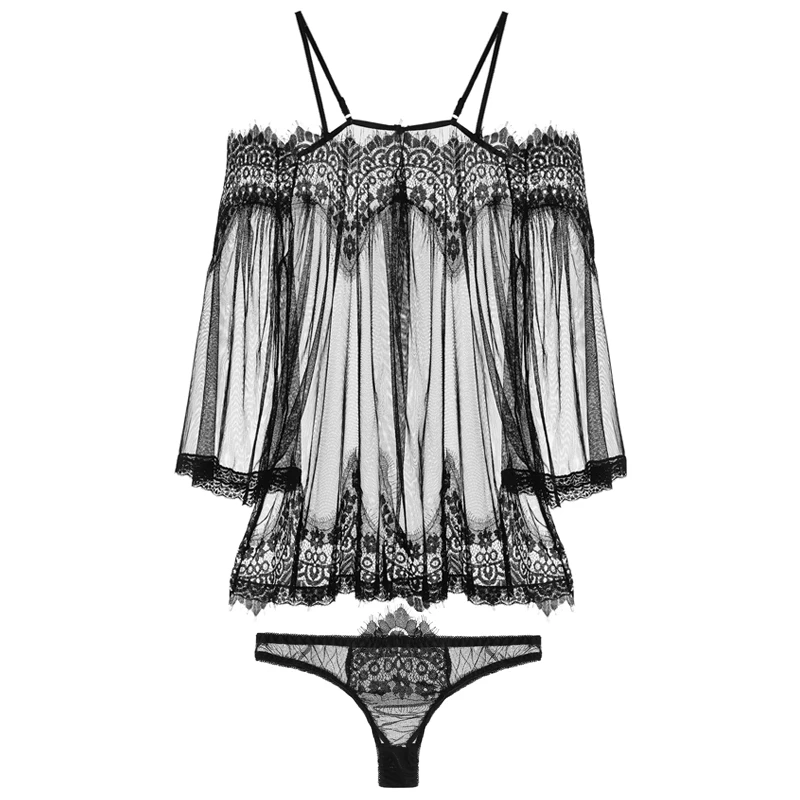 Yhotmeng сексуальное женское белье с открытыми плечами кружевное прозрачное