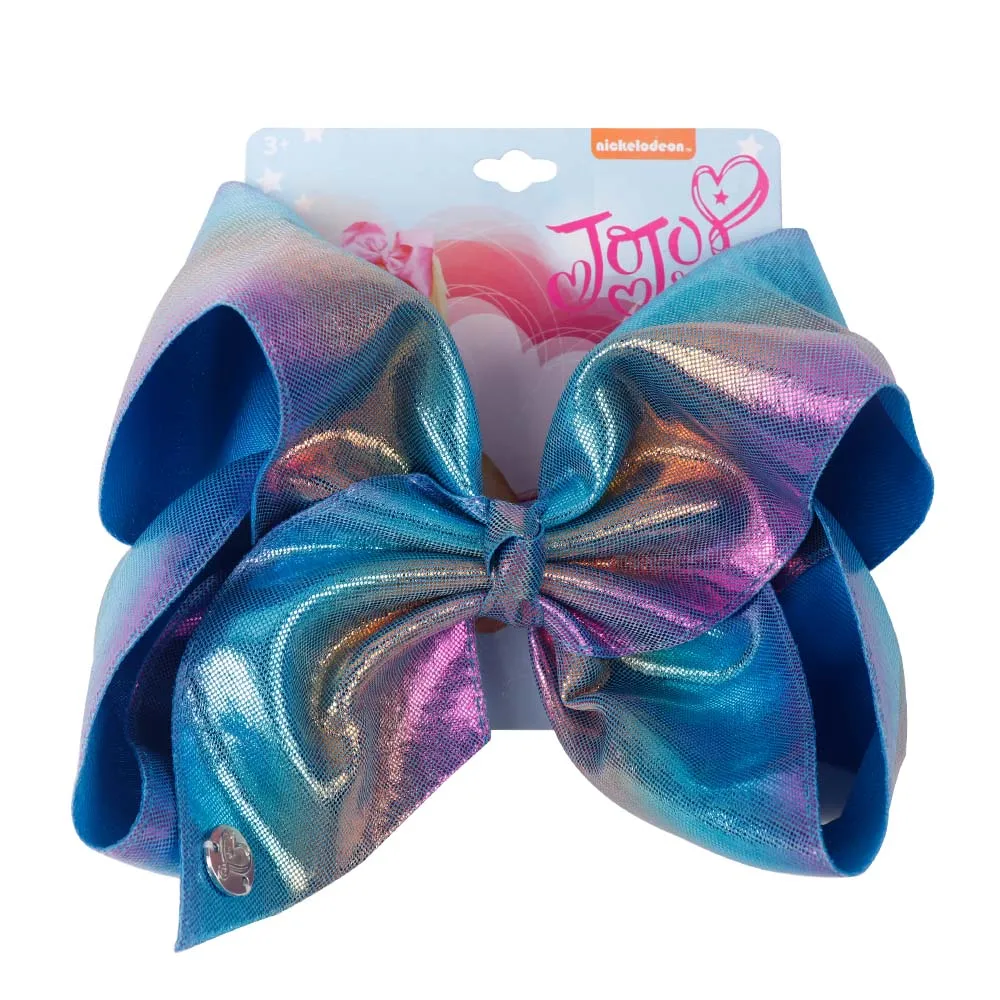 

6 inch Rainbow Women Girl Leather Big Hair Clip Fashion Large Hair Bow With Clips Barrettes For Kid Head Accessories