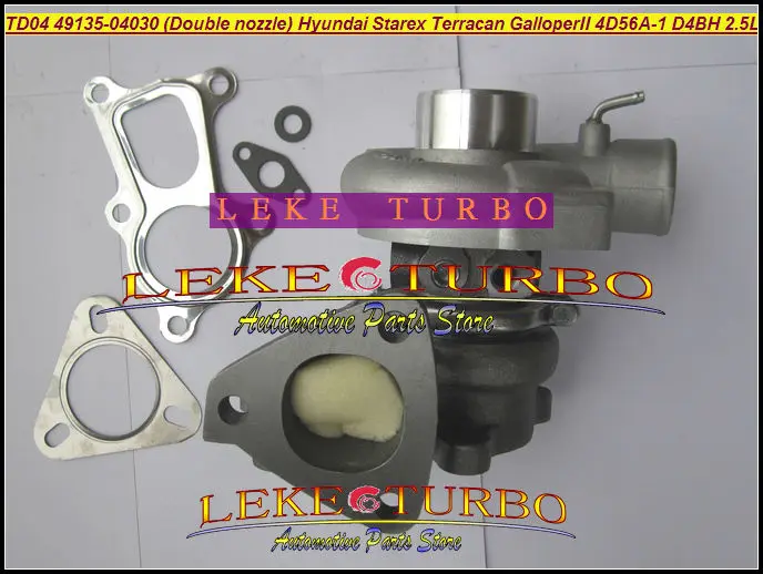 Бесплатная доставка TD04 49135 04030 28200 4A210 (двойное сопло) турбо для Hyundai Starex Libero Galloper 4D56A