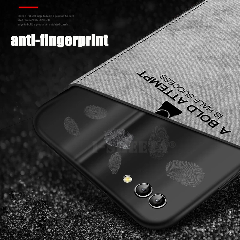 Hybrid Cover For Huawei Nova 2S 3D Cloth Leather Fabric Vintage Protective Soft Silicone Texture Case NOVA2S |