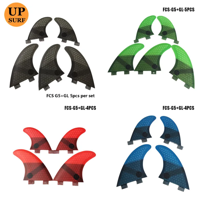 Quad плавники G5 surf gl плавник с Сотами стекловолокна fcs quad плавники surfboard-плавники 4 стороны и 1 центр