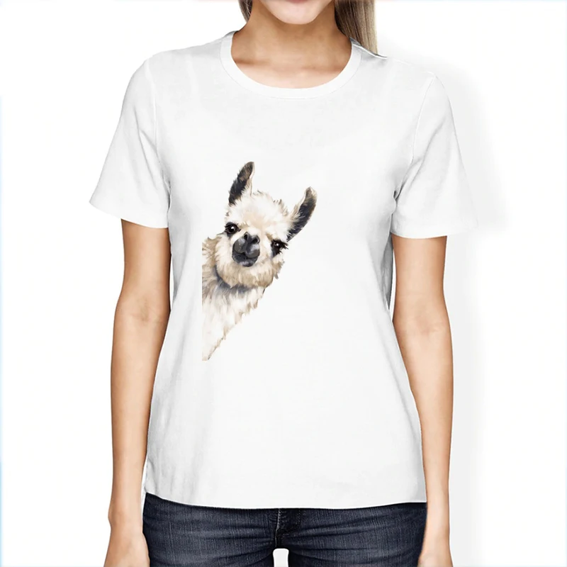 KOPKTEER Harajuku футболки Альпака Графические футболки Camiseta Mujer Женская одежда Vogue корейские топы Футболка женская уличная одежда