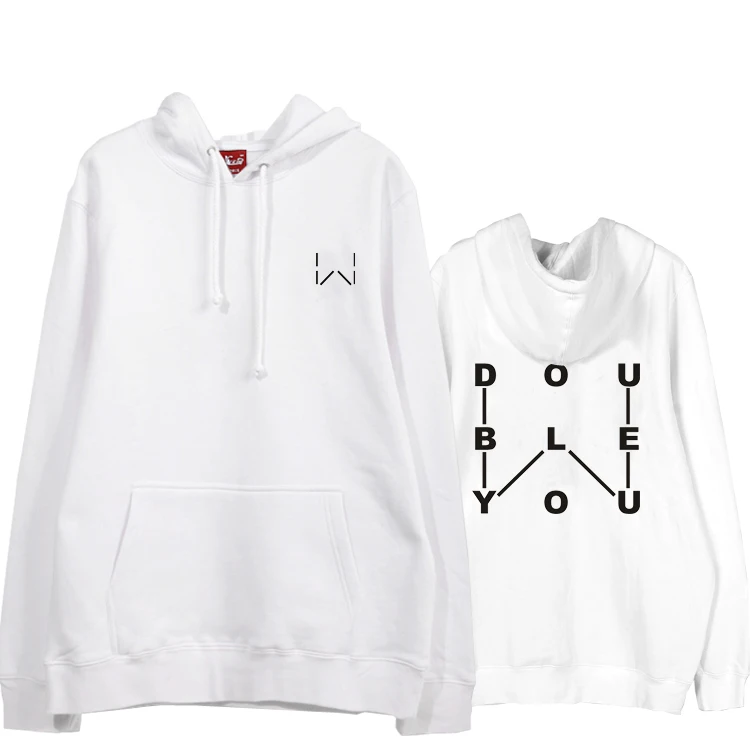 

Kpop nuest w double you concert same printing fleece/thin hoodies for love supportive unisex loose pullover sweatshirt 5 colors