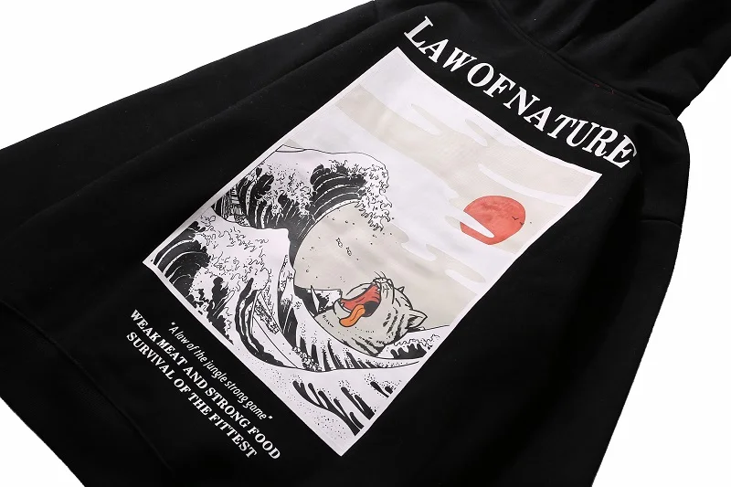 QoolXCWear Зимние Повседневные свитшоты в японском стиле хип-хоп с японской вышивкой