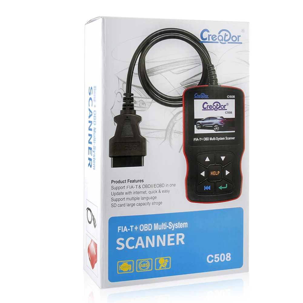 OBDII/EOBD сканер Creator C508 для FIAT Alfa abrith Lancia Airbag/ABS диагностический автомобиль OBD2