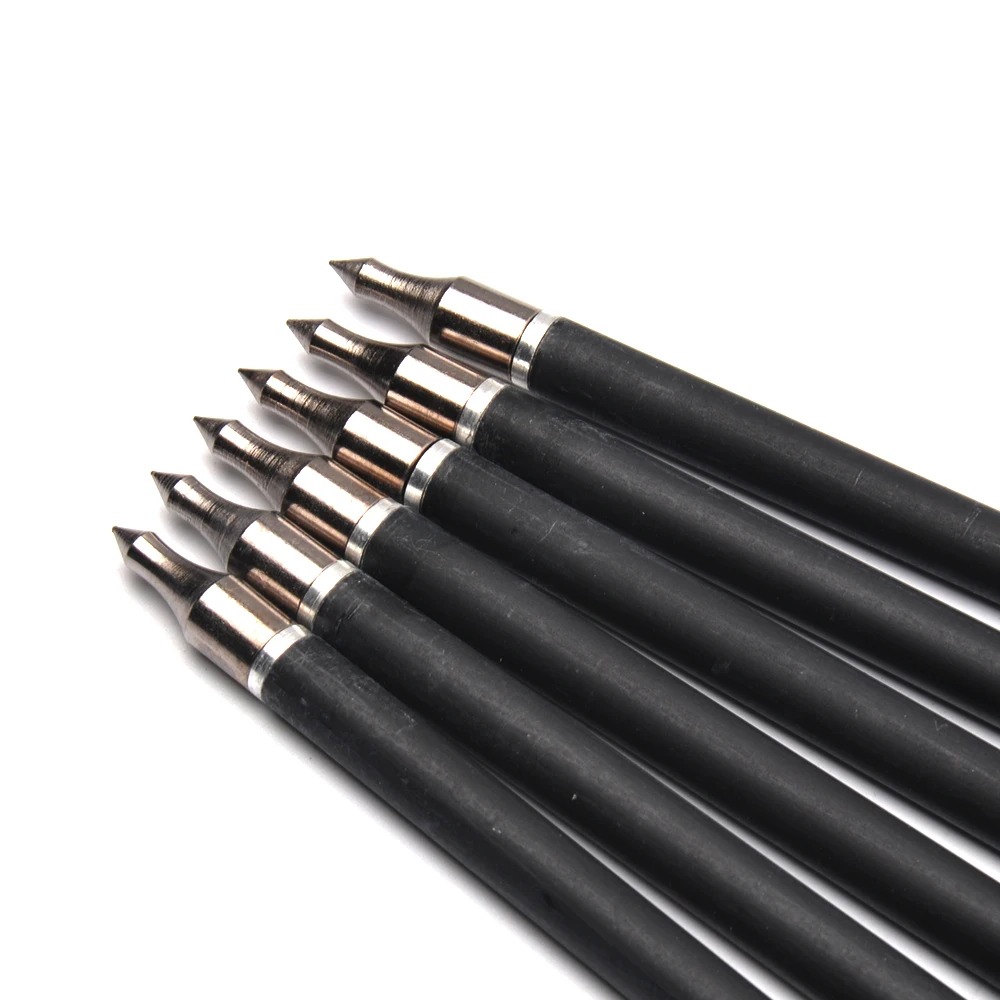 

6/12/24pcs/lot 30/32 inches Spine 500 Carbon Arrow with Black and White Color for Recurve/Compound archery bows shooting