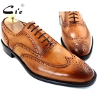 Мужские туфли-броги cie, коричневые кожаные классические туфли ручной работы с круглым носком, оксфорды, No.OX208