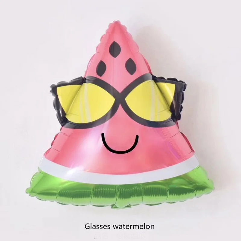 2 шт. воздушные шары из фольги с фруктами очки арбуз кокосовое дерево надувные