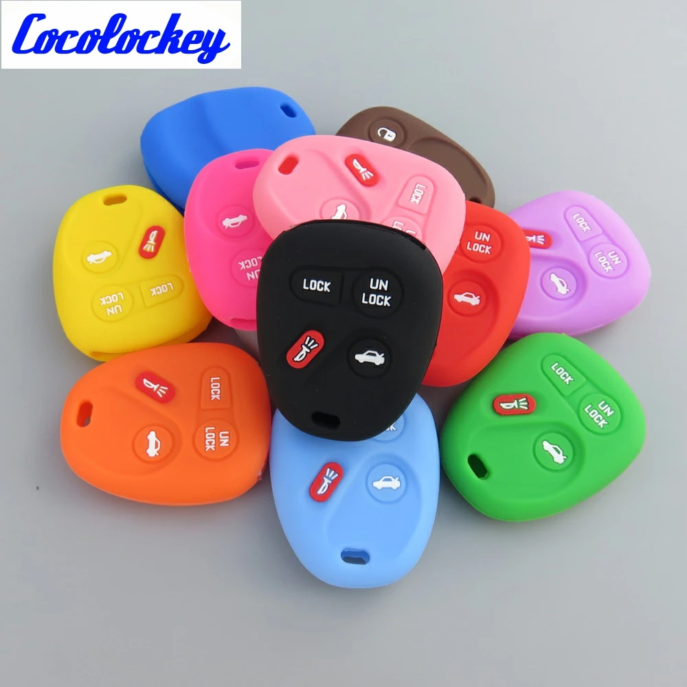 

Cocolockey Silicone Car Key Cover for GMC Savana 1500 Jimmy Sierra Sonoma Yukon Remote Keyless Enter Remote Key