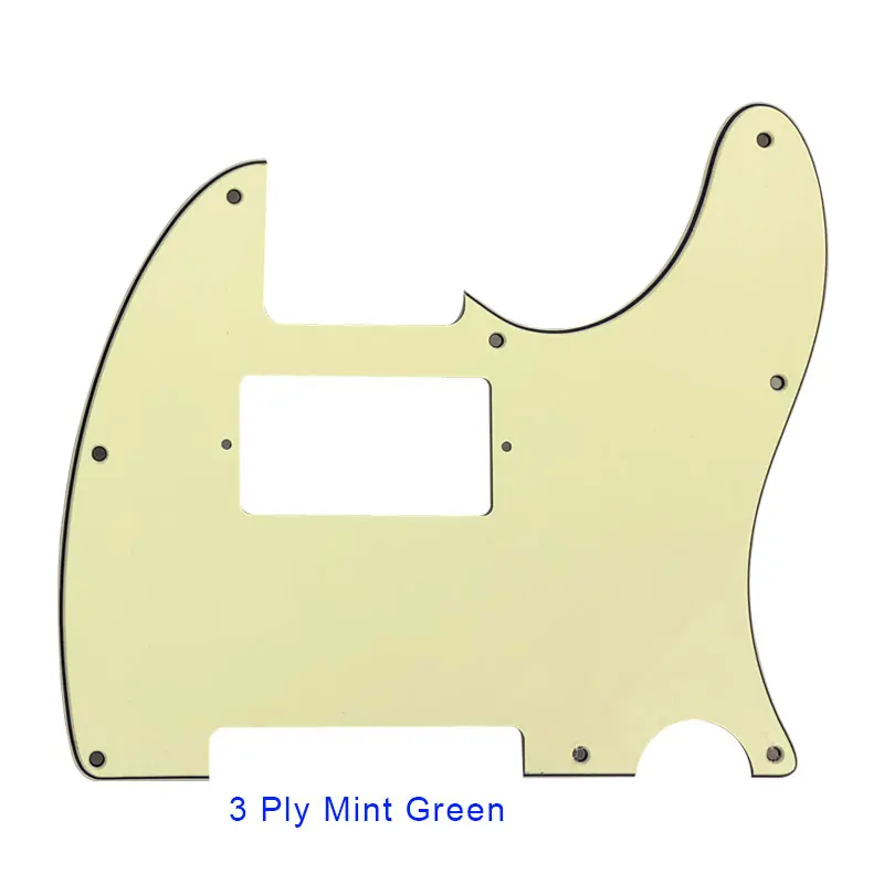 3 ply Mint green Pleroo гитарные аксессуары накладки с 8 винтами для американского стандарта PAF Humbucker Tele Telecaster гитарная пластина для царапин - Цвет: 3 ply Mint green
