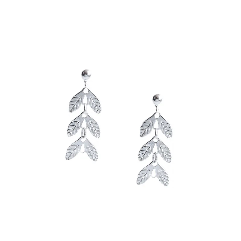 Серьги женские из серебра 925 пробы корейские декоративные серьги с