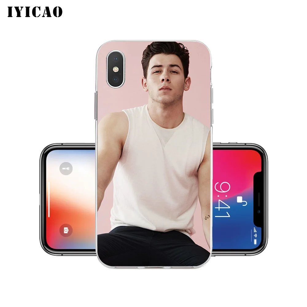 IYICAO Nick Jonas Мягкий силиконовый чехол для телефона iPhone X XR XS MAX 6 6s 7 8 Plus 5 5S SE TPU
