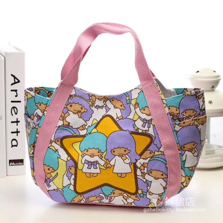 Kawaii hello kitty My Melody Little Twin Star Rilakkuma Холщовая Сумка для покупок складные сумки на плечо пляжная сумка Мультяшные сумки-тоут - Цвет: 5