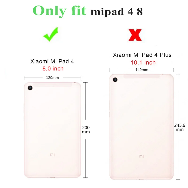 Магнитный чехол подставка из искусственной кожи с рисунком животных для Xiaomi MiPad 4