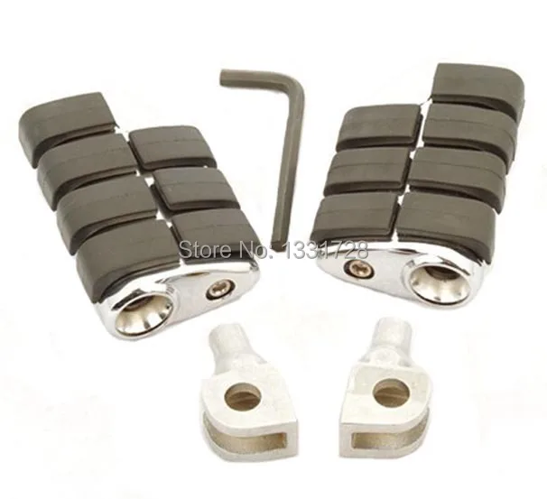 

Chrome Wing Foot Pegs Rests For 1995-2005 Kawasaki Vulcan 800 Custom (Rear)