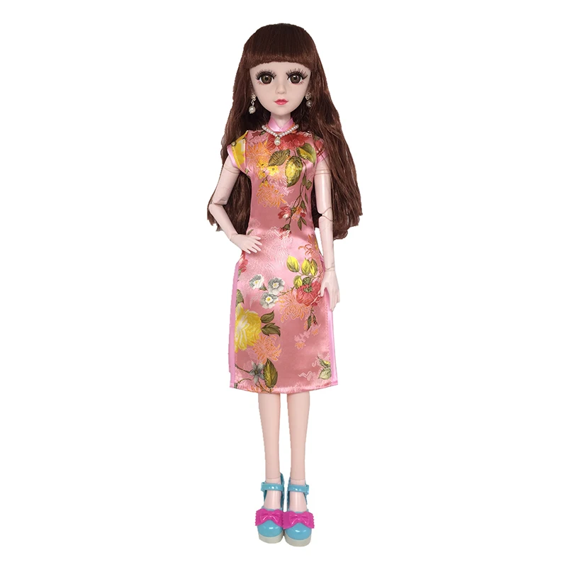 60 см куклы Чонсам в китайском стиле одежда для 1/3 BJD элегантное официальное платье
