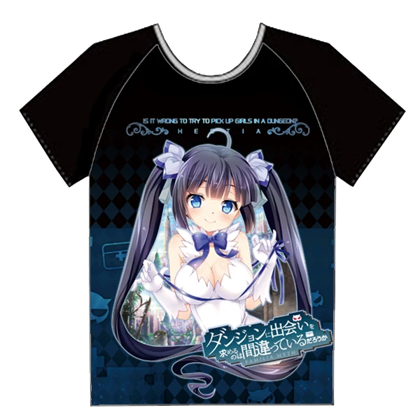 

Japanese Is It Wrong to Try to Pick Up Girls in a Dungeon hestia Summer style Anime T shirt Women Casual Short Sleeve shirt Tops