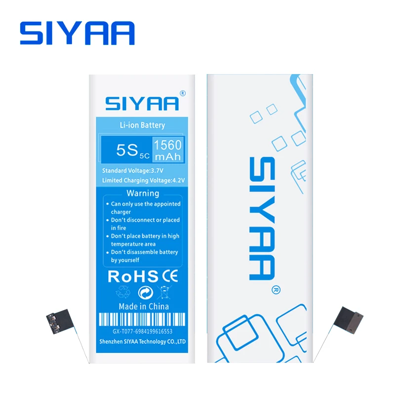 Оригинальная батарея SIYAA Bateria для Apple iPhone 5S 5C 5GS Batteria Li-Ion запасная 1560mAh Batarya