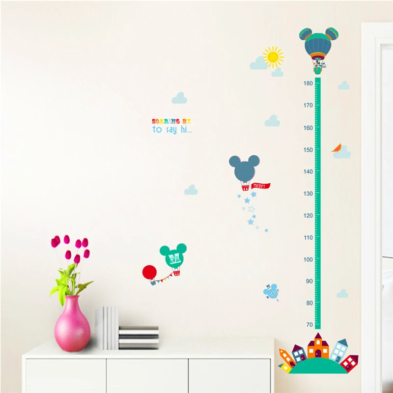

Mickey Minnie With Friends Wall Stickers For Girls Bedroom Home Decoration Diy Growth Chart Decal Kids Room Cartoon Pvc Wall Art