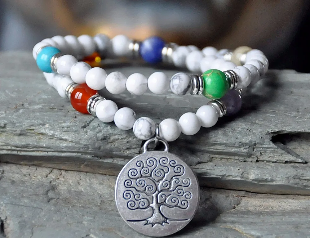 Снятие стресса баланс 54 Mala бусы браслет Ом Йога мантра медитация буддийский 7