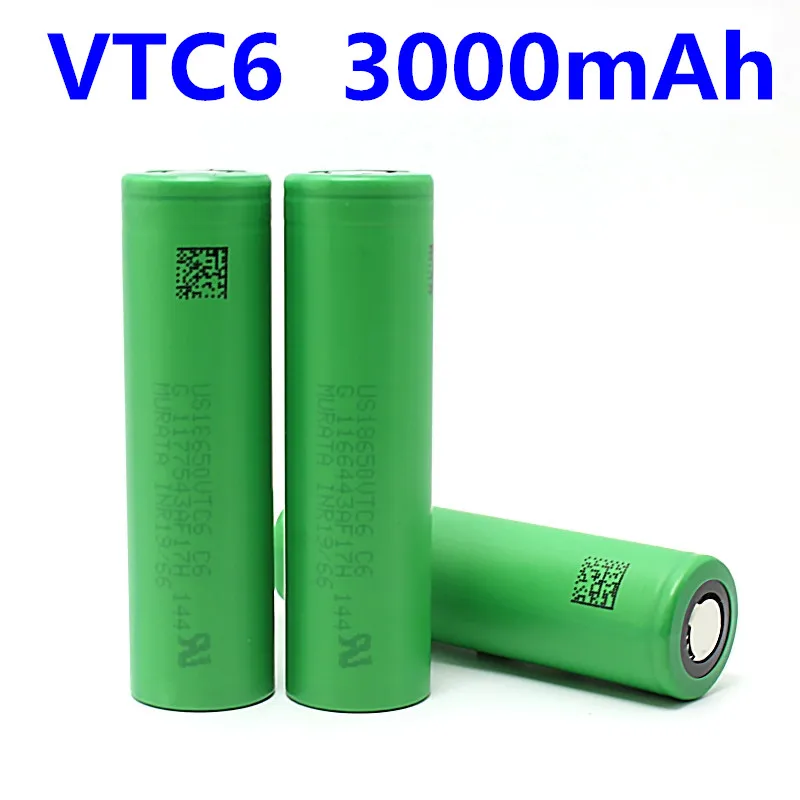 100% Оригинальная 18650 литий ионная аккумуляторная батарея vtc6 3000mAh 3 7 V для sony