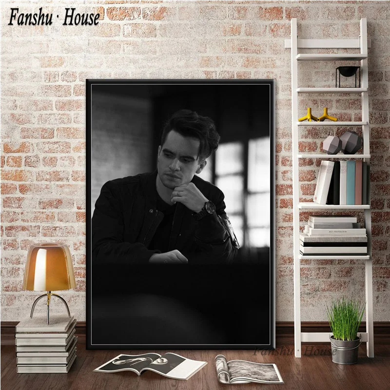 Красный Плакаты и принты Brendon Urie Panic at the Disco плакат холст картина стены книги по искусству изображение для гостиная домашний декор - Цвет: Красный