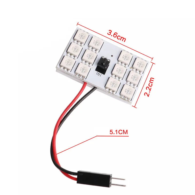 Горячая 2 шт интерьер автомобиля RGB светодиодный светильник для чтения DC 12V 12SMD 5050