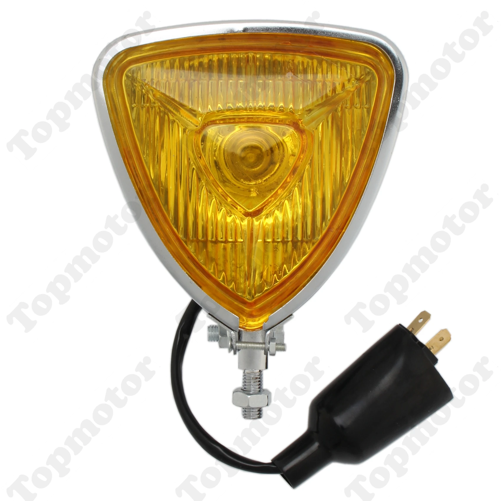 

Motorcycle Parts Triangle Head Lights Retro Vintage Headlight For Harley Suzuki SV650 Bobber Chopper Old School Front Lamp