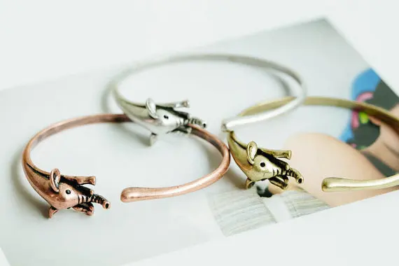 Прямая продажа с фабрики Регулируемая Винтаж животных браслет со слоном Золотой