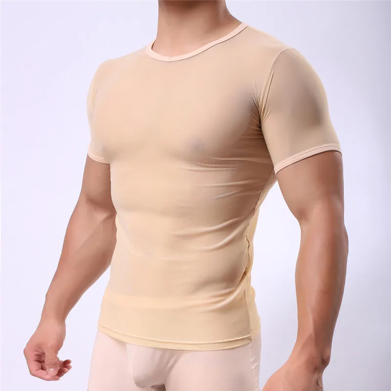 Men Undershirts Breathable Tight Slimming Transparent Body Shapewear Vest Shirt Slim BodyShaper Underwear Vest Undershirt