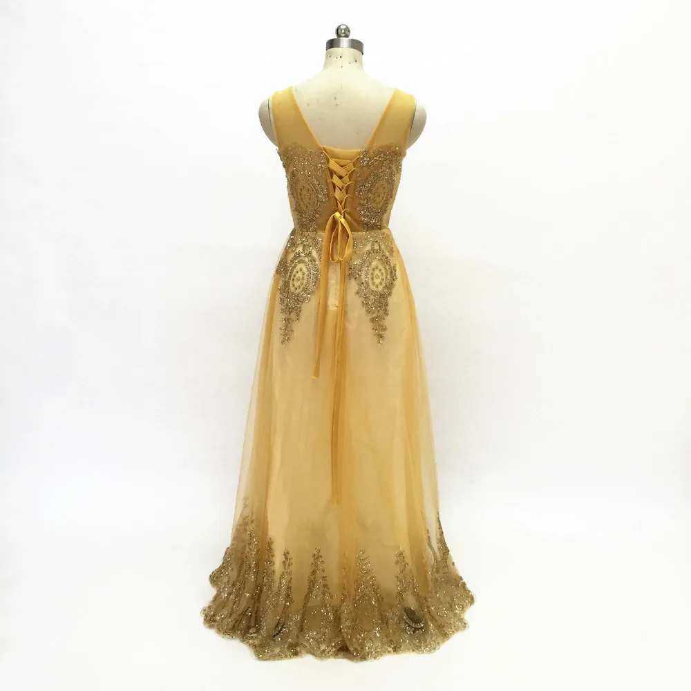 Золотые кружевные вечерние платья арабские Дешевые выпускные 2020 длиной до пола