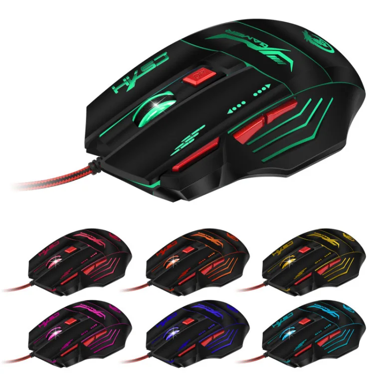 Проводная игровая мышь USB с 7 клавишами оптика 3200DPI для настольных компьютеров