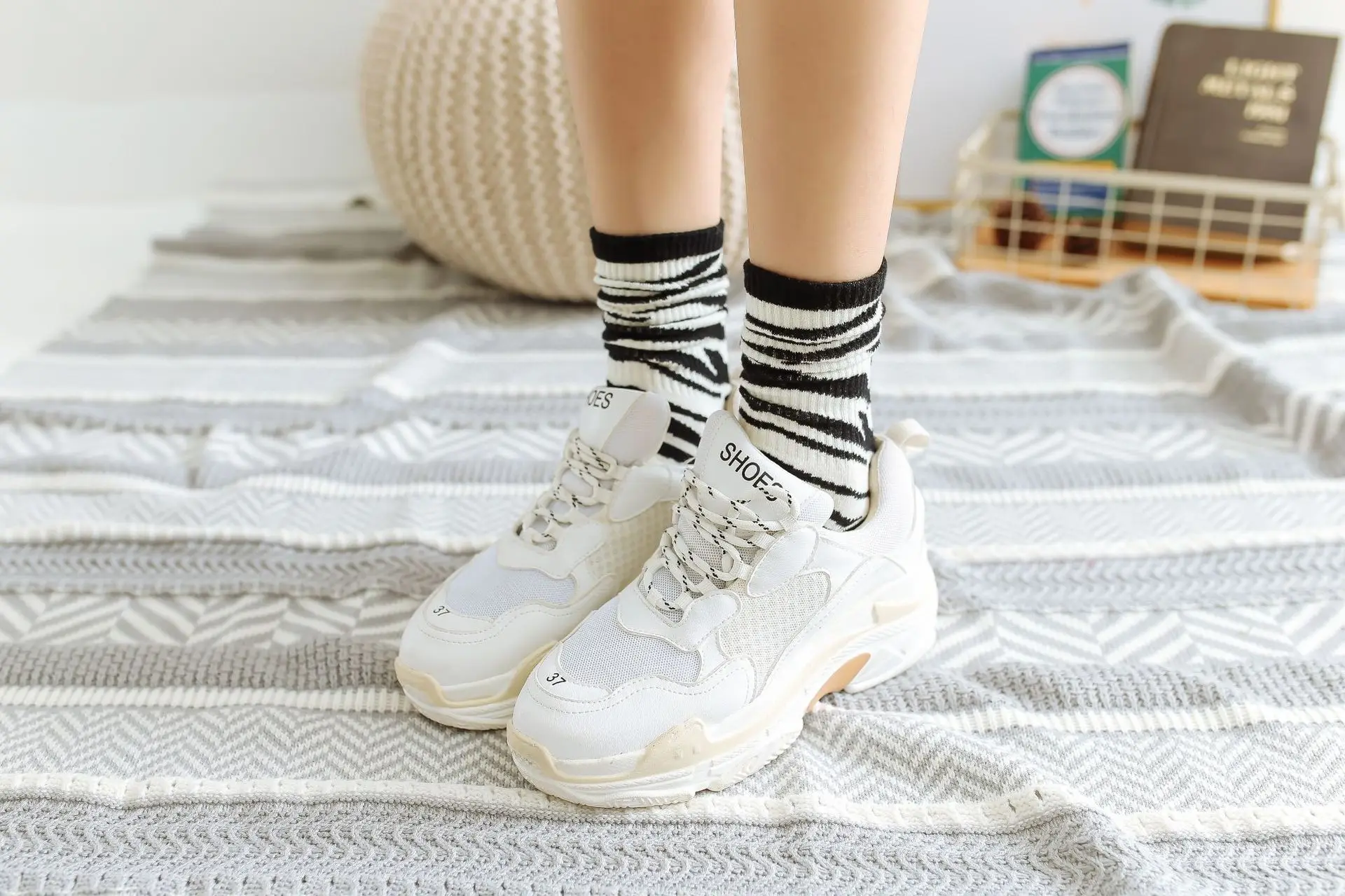 Унисекс, Harajuku Calcetines, уличный стиль, брендовые, ins, черно-белые, с рисунком коровы, зебры, в стиле хип-хоп, для скейтбординга, трендовые мужские и женские носки
