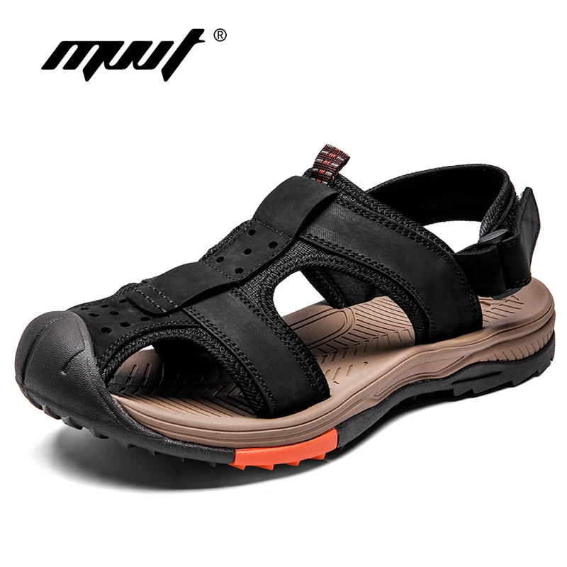 Мужские сандалии ручной работы из натуральной кожи размера плюс классические