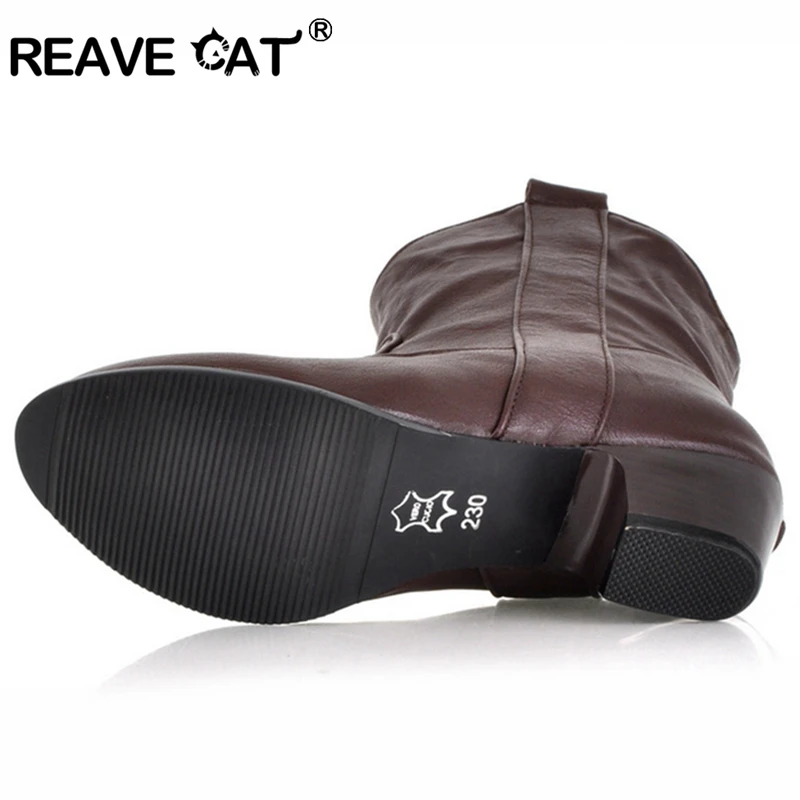 REAVE CAT/новые зимние женские ботинки Модные ботильоны с острым носком цвет черный
