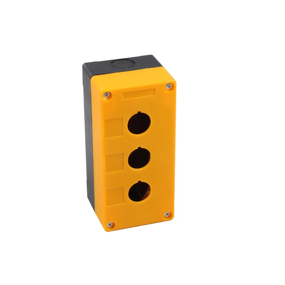 PBX03 Yellow 3 Holes Push Button Control Station Switch Box/Waterproof Box 150*71*64mm | Обустройство дома